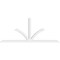 Ekena Millwork Richland Architectural Grade PVC Gable Bracket, 108"W x 45"H x 4"D x 4"F, 10/12 Pitch GBP108X45X0404RIC00 - alternate 3
